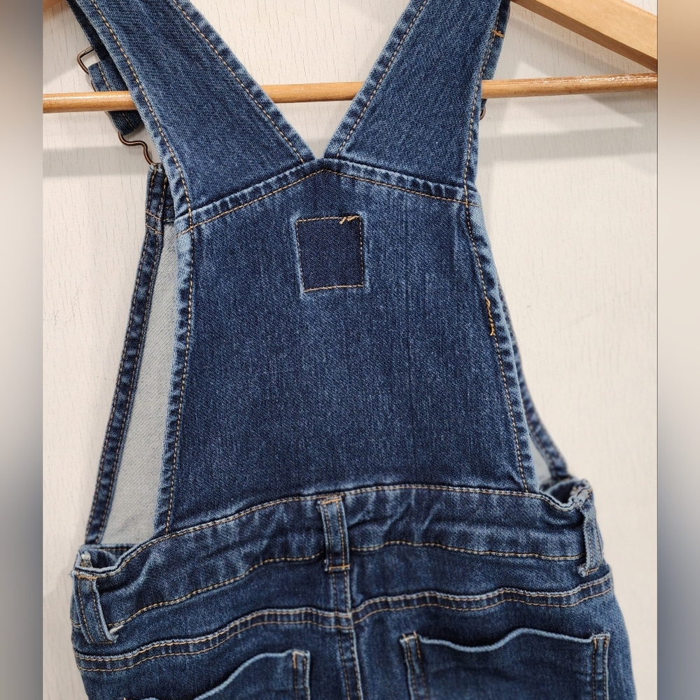 Genuine Kids OshKosh Denim Overalls 5T | Adjustable Straps | Classic Blue - Picture 7 of 9